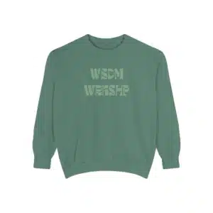 WSDM WRKSHP Crewneck Sweatshirt — Celebrate Wisdom with this comfortable sweatshirt.