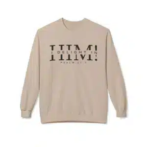 Delight In Him Crewneck Sweatshirt — Psalm 37:4 Inspirational Pullover