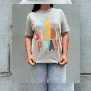 Eat Study Pray T‑Shirt – Christian Tee (2 Timothy 2:15)